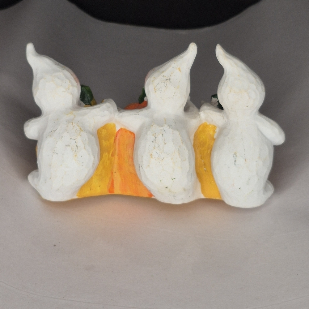 Ghosts And Pumpkins "Boo" Wooden Halloween Figurine - Picture 3 of 5